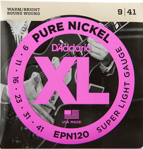 D'Addario EPN120 Pure Nickel 09/41 Guitar Strings