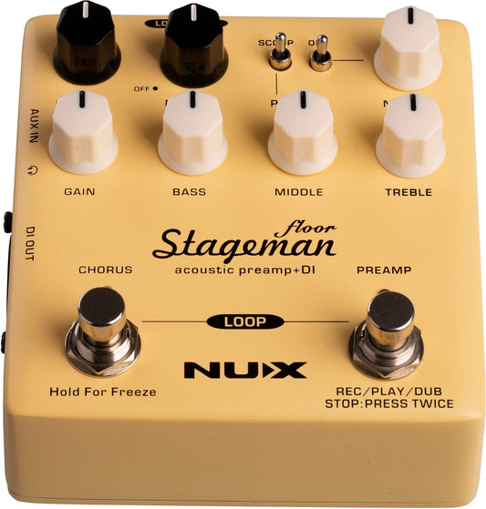 NUX Stageman Floor Acoustic Preamp and DI Pedal