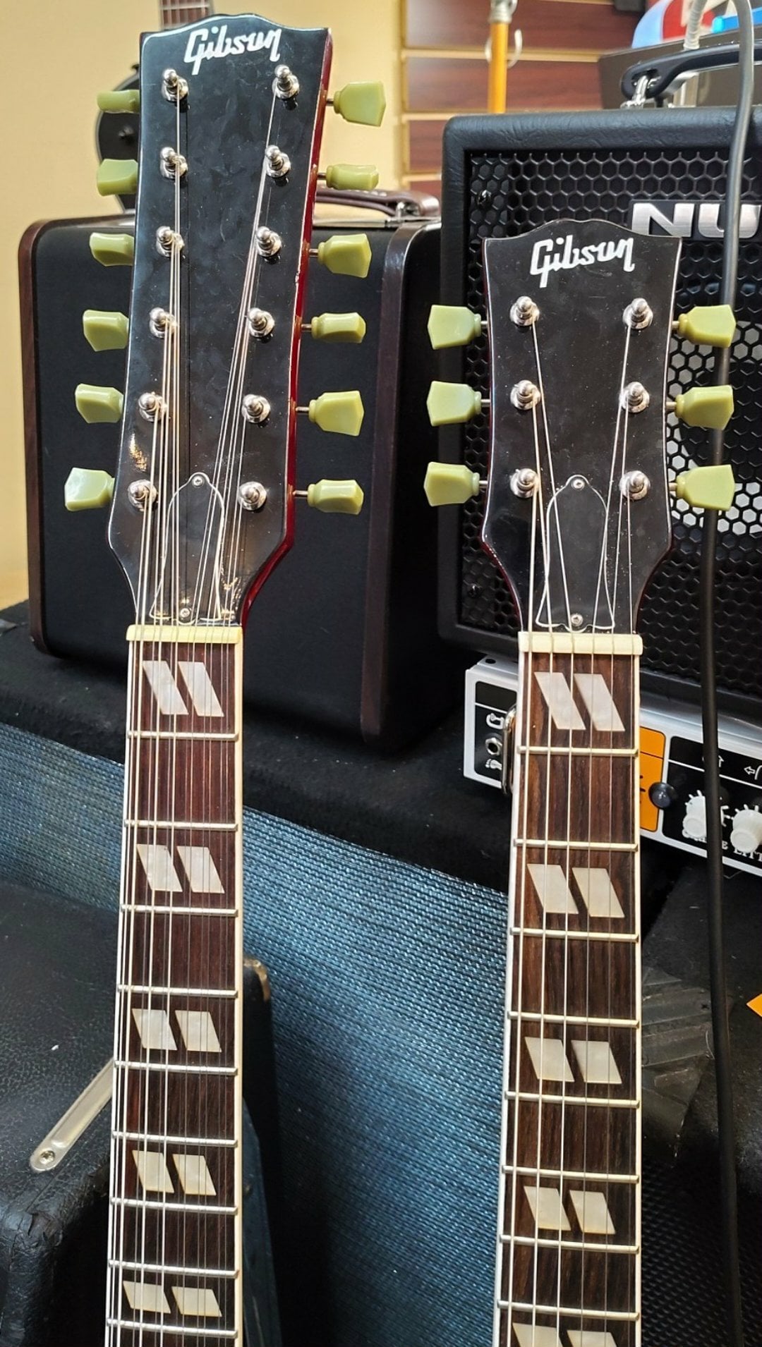 Gibsun Double Neck SG – Red – 12/6 String – Definitely Not Made in the USA, But Still Rocks Like It Was!