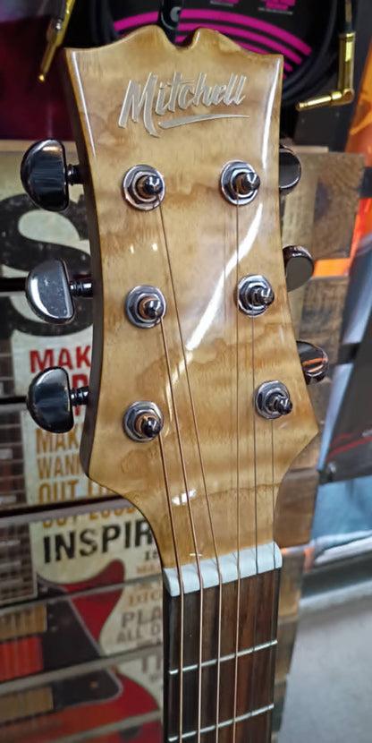 🎸 Mitchell MX430QABNAT Exotic Series Acoustic-Electric – Showroom Condition