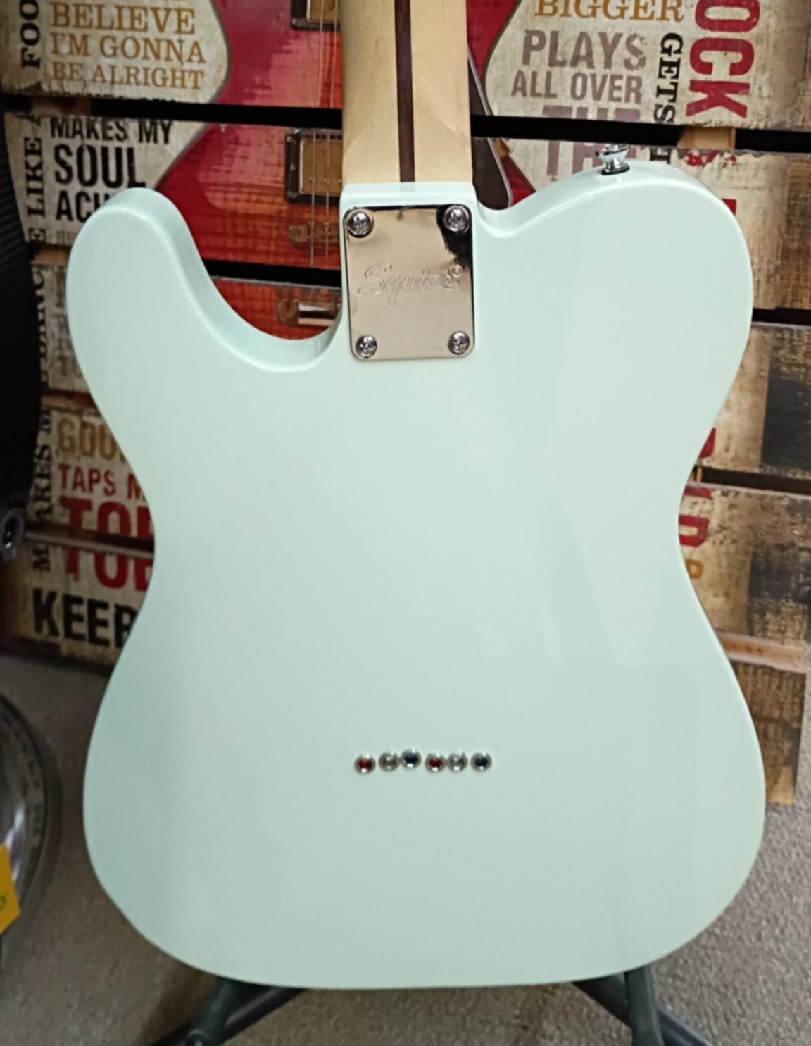 Custom Surf Green Telecaster – Seymour Duncan Mini Humbucker – String-Through Body