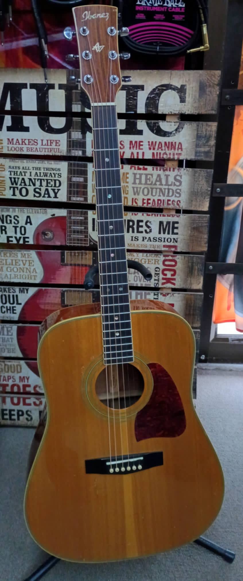 🎸 1996 Ibanez Artwood AW Series Dreadnought – Solid Spruce Top – Refretted
