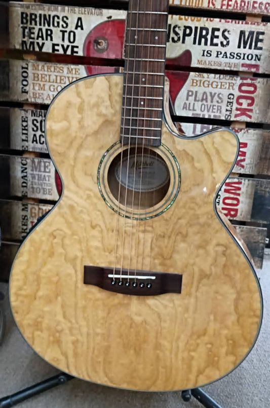 🎸 Mitchell MX430QABNAT Exotic Series Acoustic-Electric – Showroom Condition