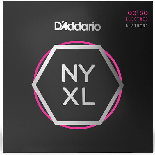 D'Addario NYXL 09-80 Super Light 8-String Electric Guitar Strings