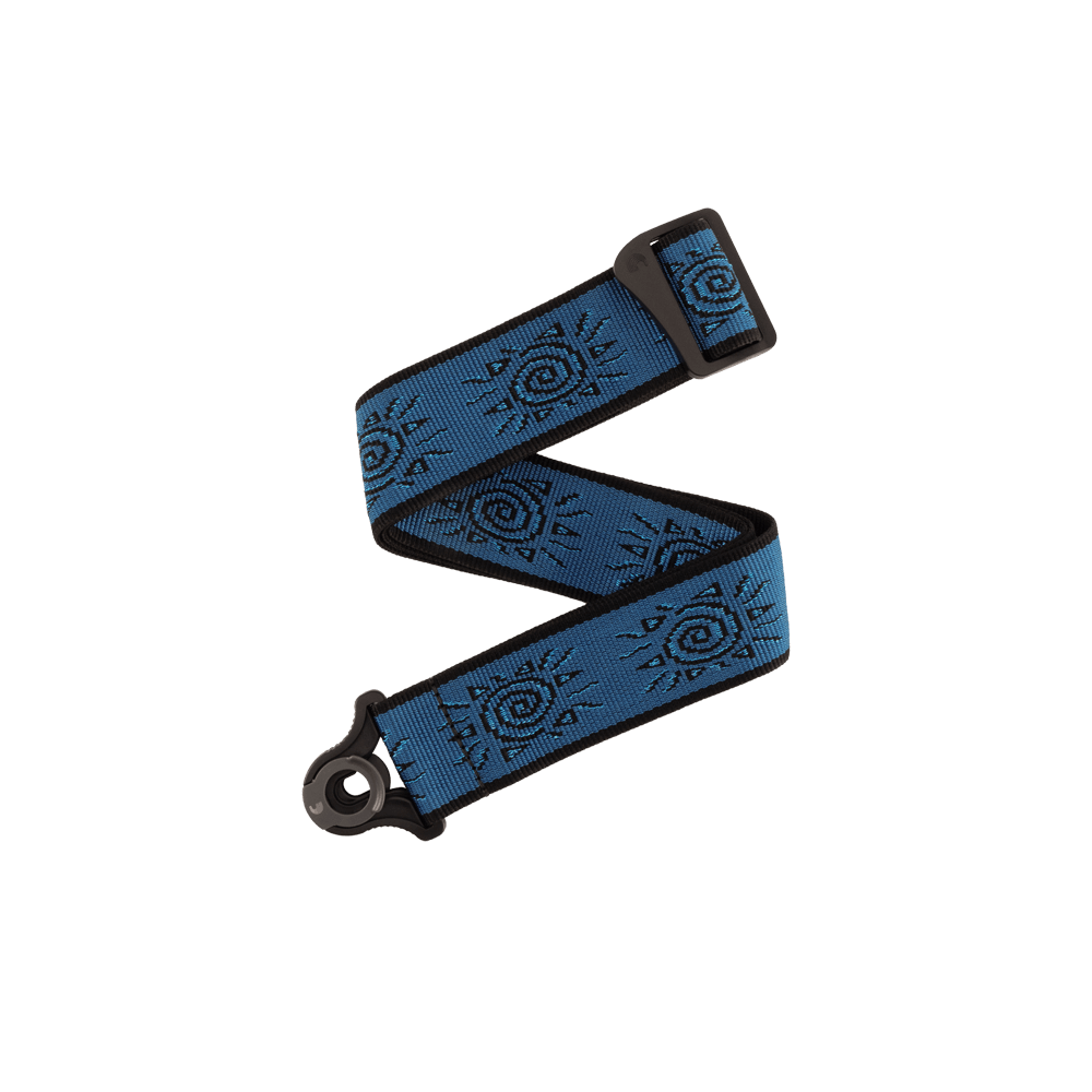 D'Addario Auto Lock Guitar Strap - Blue Suns