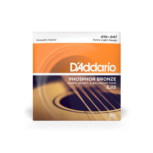 D'Addario EJ15 10-47 Extra Light, Phosphor Bronze