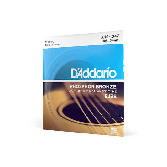 D'Addario EJ38 10-47 Light 12-String Phosphor Bronze