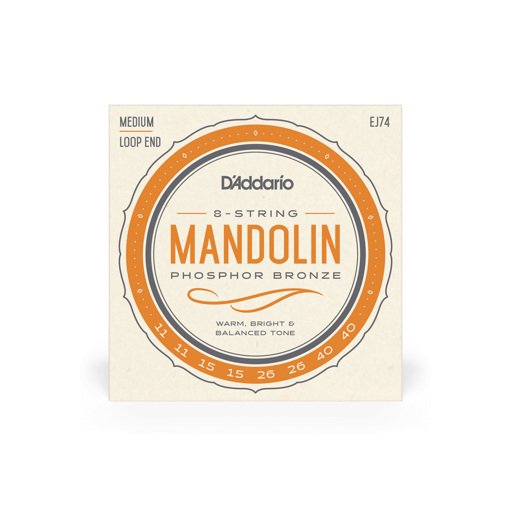 D'Addario EJ74 Mandolin Strings, Phosphor Bronze, Medium, 11-40