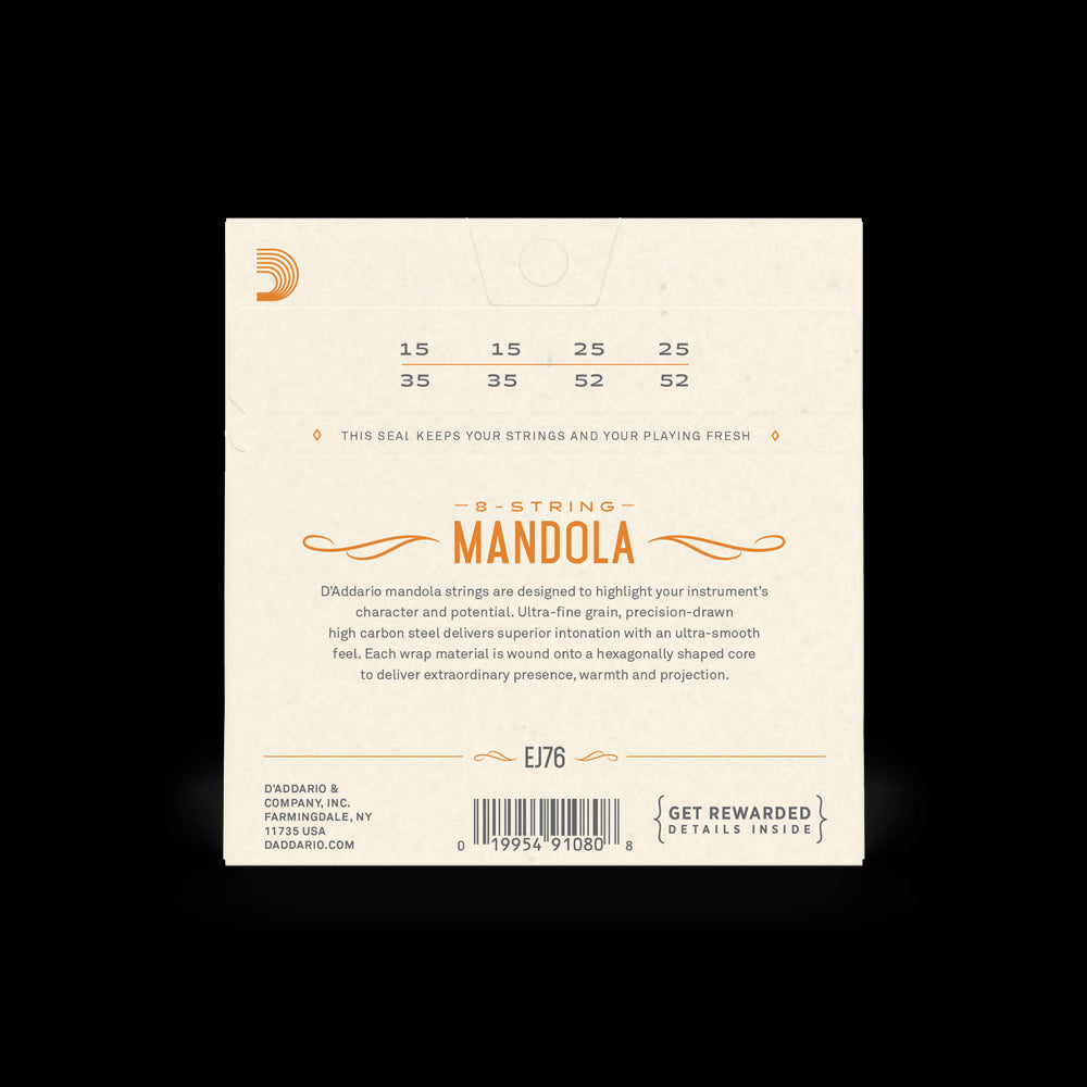 D'Addario 8-string 15-52 Mandola Set EJ76