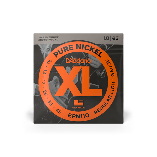 D'Addario EPN110 10-45 Regular Light, XL Pure Nickel