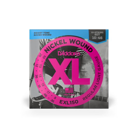 D'Addario EXL150 10-46 Regular Light, 12-String, XL Nickel