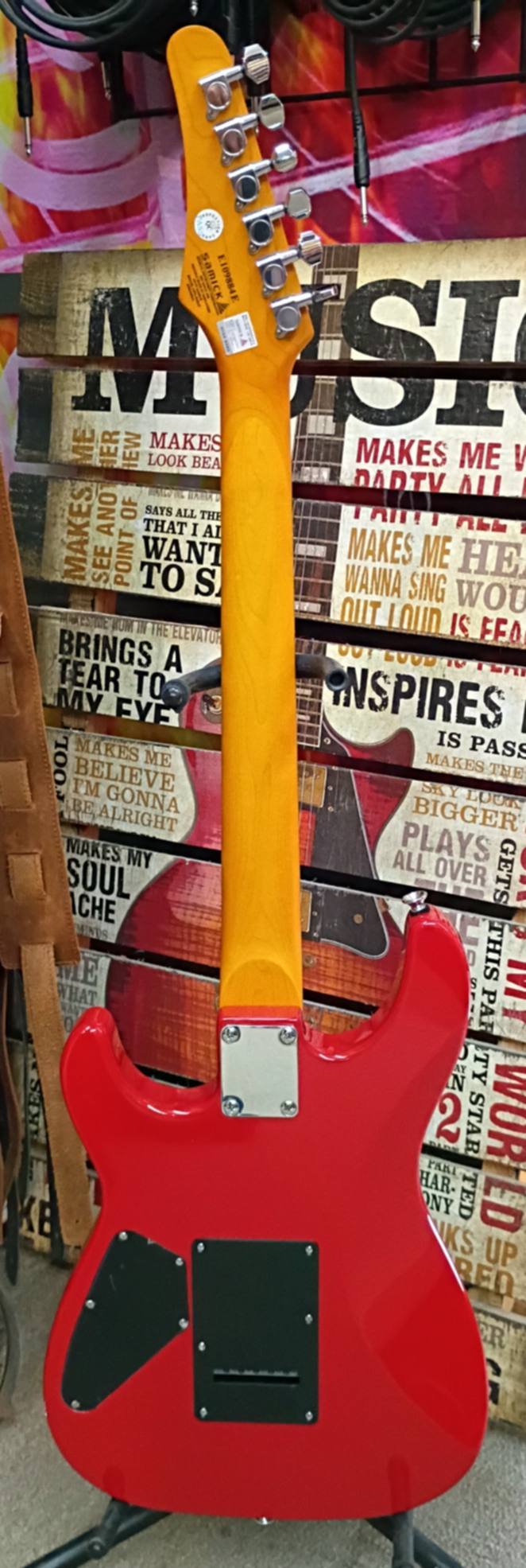 Samick SS70R Double Cut Electric Guitar – Candy Apple Red