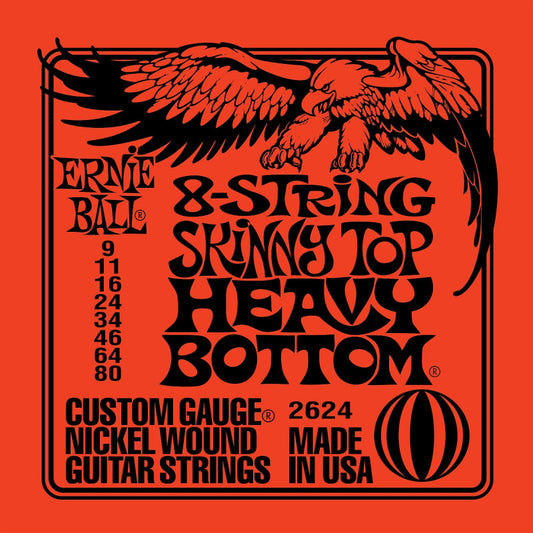 Ernie Ball 8-String Skinny Top Heavy Bottom 9-80