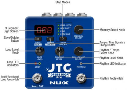 NuX JTC Pro Looper & Drum Machine