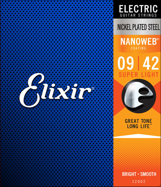 Elixir Electric String Set 9-42 Nickel Plated Nanoweb